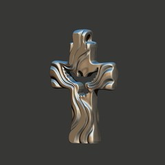 Digital Cross Dove – STL – 3D Model for CNC and 3D Printer