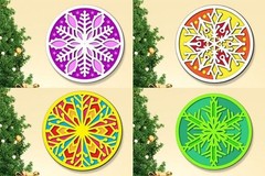 Christmas Decorations SVG Bundle, 538 Laser Cut Files, Digital Download