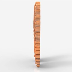 Angel Wings Relief 3D Model STL File for Wood CNC Carving