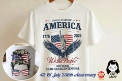 4th of July 250th Anniversary USA PNG Bundle, Digital Download