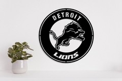 Detroit Lions badge laser cut vector files dxf, svg, eps. ai, pdf, png