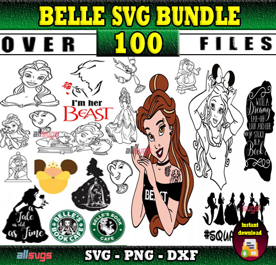 Belle SVG Bundle for Cricut, Princess Belle SVG Files for Silhouette