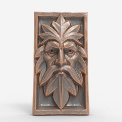 CNC Green Man Face – & Carving Model – STL File for Laser Engrave & CNC Route