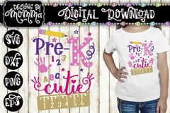 Pre K / Pre Kindergarten Cutie *2 Versions* SVG DXF EPS PNG Cricut Silhouette