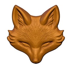 CNC Fox Head – & Routing Model – STL File for Laser Engrave & CNC Route