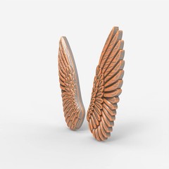 Angels Wings Wood Carving Design – Wood Carving Design – 3D STL CNC File