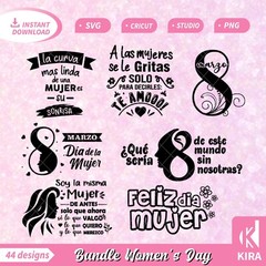 Bundle 44 Women’s Day, March 8 design, Svg, cricut, png, Silhouette file digital