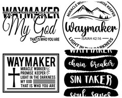 WAYMAKER SVG, Christian SVG Bundle, Scripture Bundle SVG, Bible Verse SVG