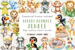 50 Mega Clipart Bundle PNG 1000+ Files, Watercolor Sublimation, Digital Download
