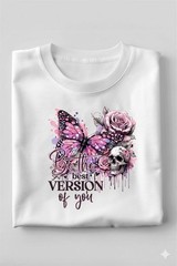 Butterfly Skull PNG T-Shirt Design Sublimation Graphic Digital Download