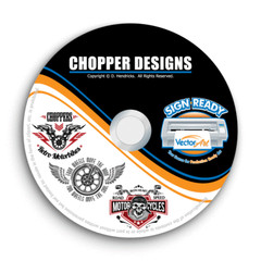 CHOPPER MOTORCYCLE CLIPART-VECTOR CLIP ART IMAGES +T-SHIRT GRAPHICS+TEMPLATES CD